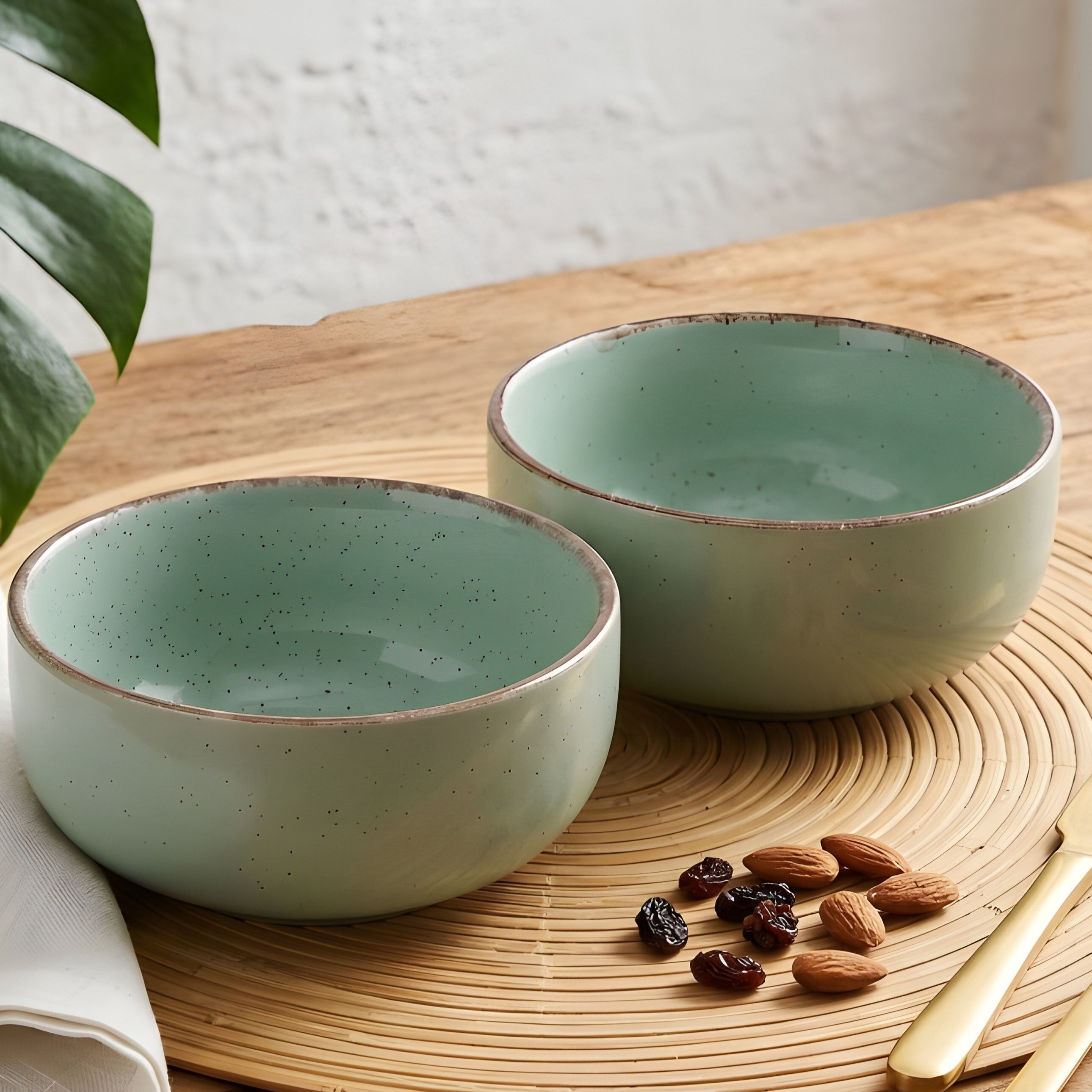 Ceramic Serving Bowl Premium Ceramic Soup Bowl | aqua Green Speckled Design | Large Serving Bowls.-image-23