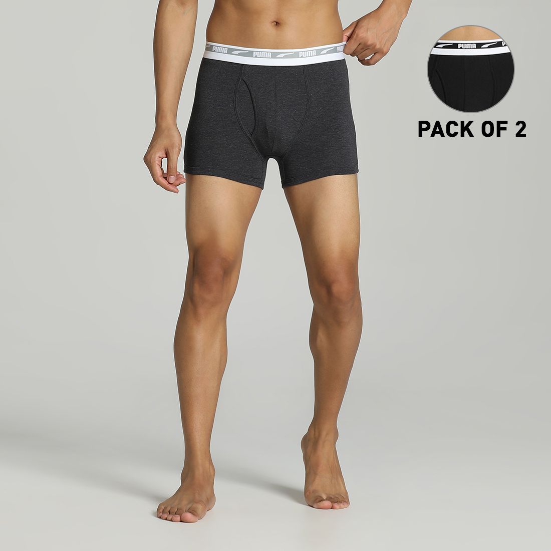 puma Pack of 2 Stretch Trunks WB 01-Pk 2 Solid Men Boxer-picture-28