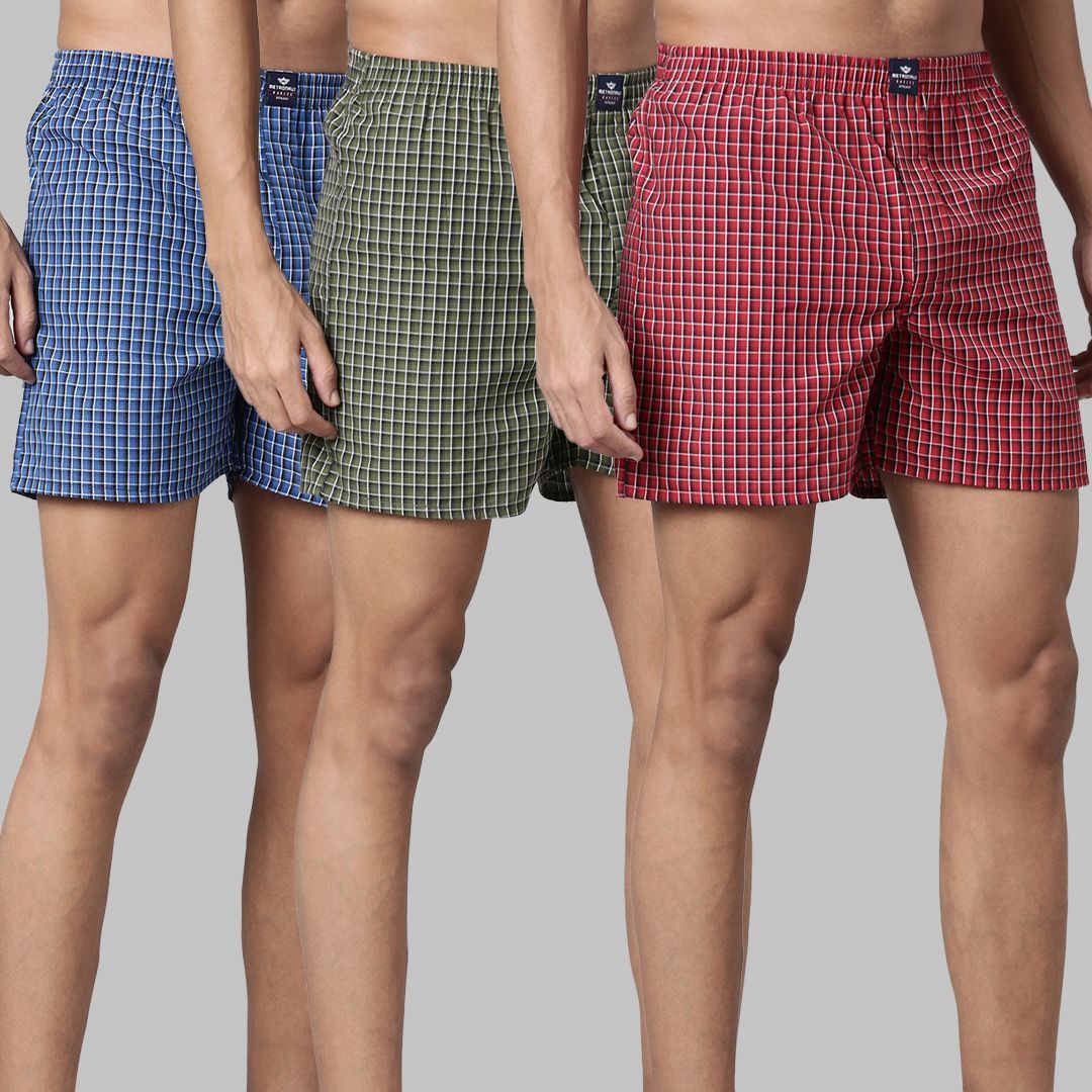 metronaut Pack of 3 Checkered Men Boxer-picture-17