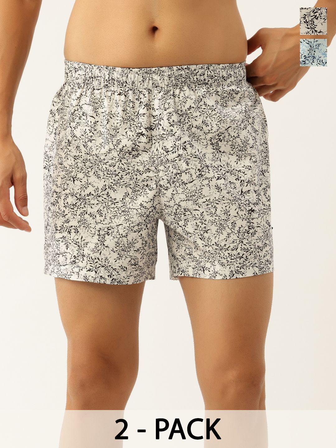 john players Pack of 2 Pack of 2 Cotton Printed With Back Pocket Printed Men Boxer-picture-12