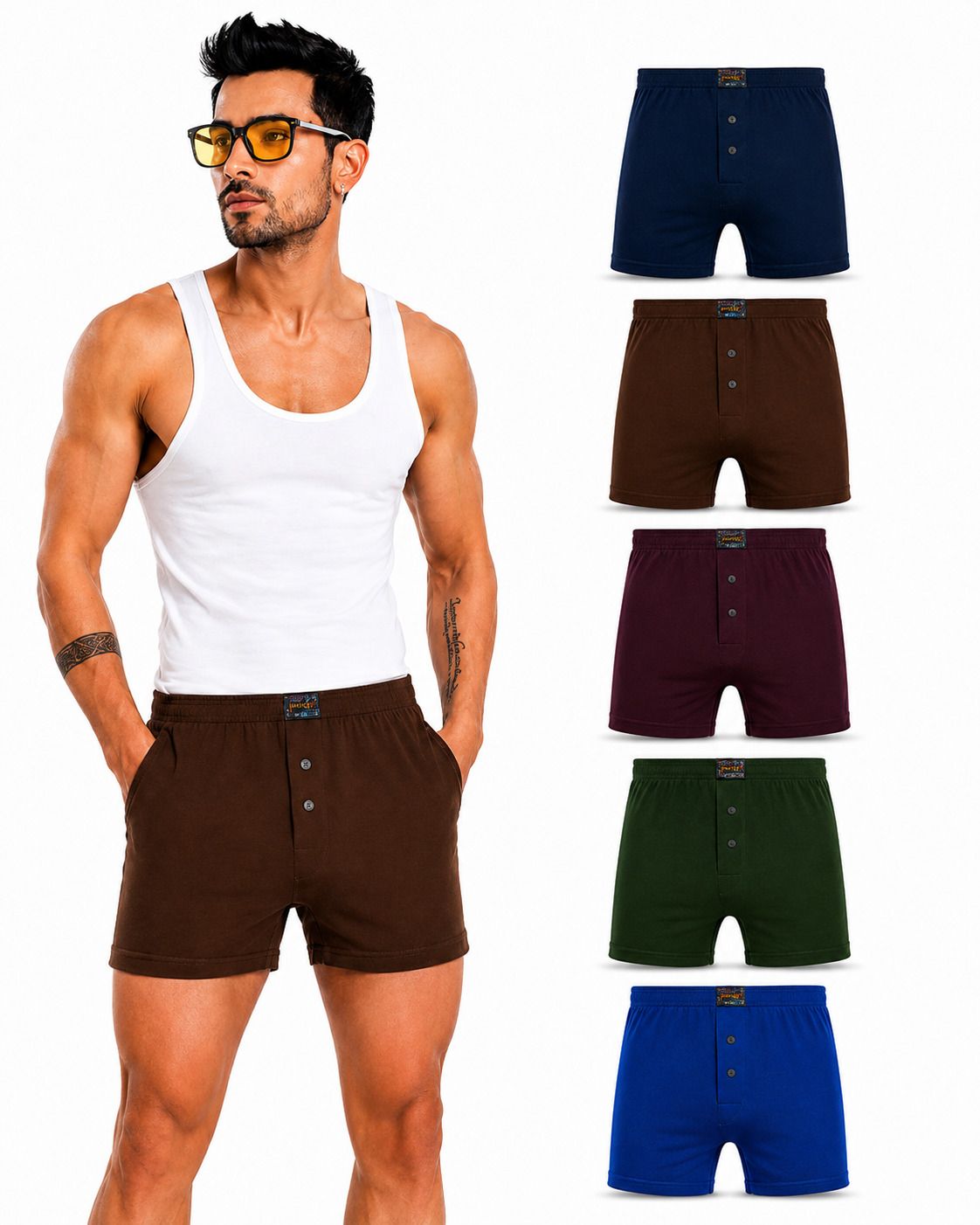 essa Pack of 5 Solid Men Boxer-picture-28