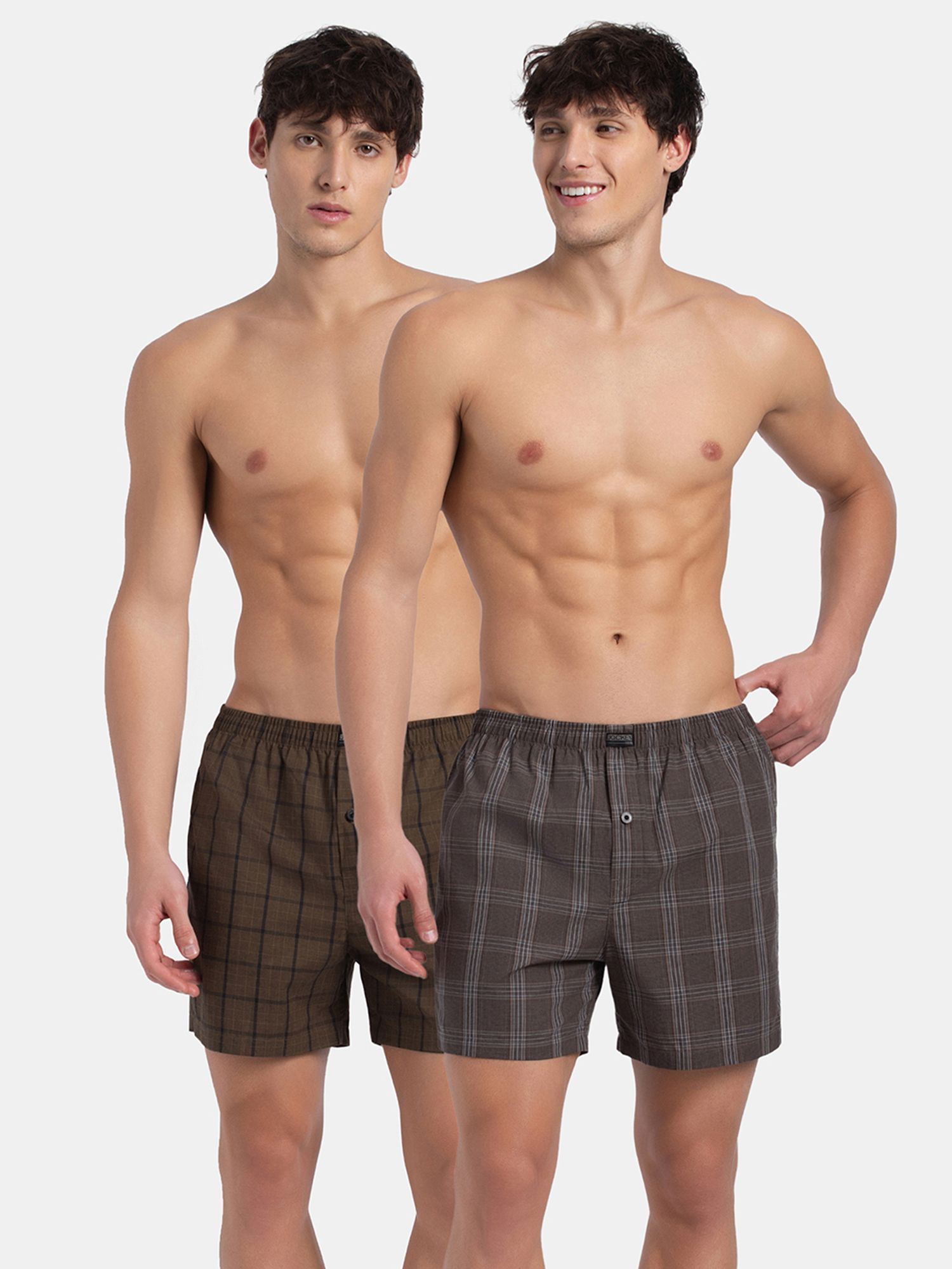 jockey Pack of 2 8222 Super Combed Mercerized Cotton Woven Checkered Men Boxer-picture-10