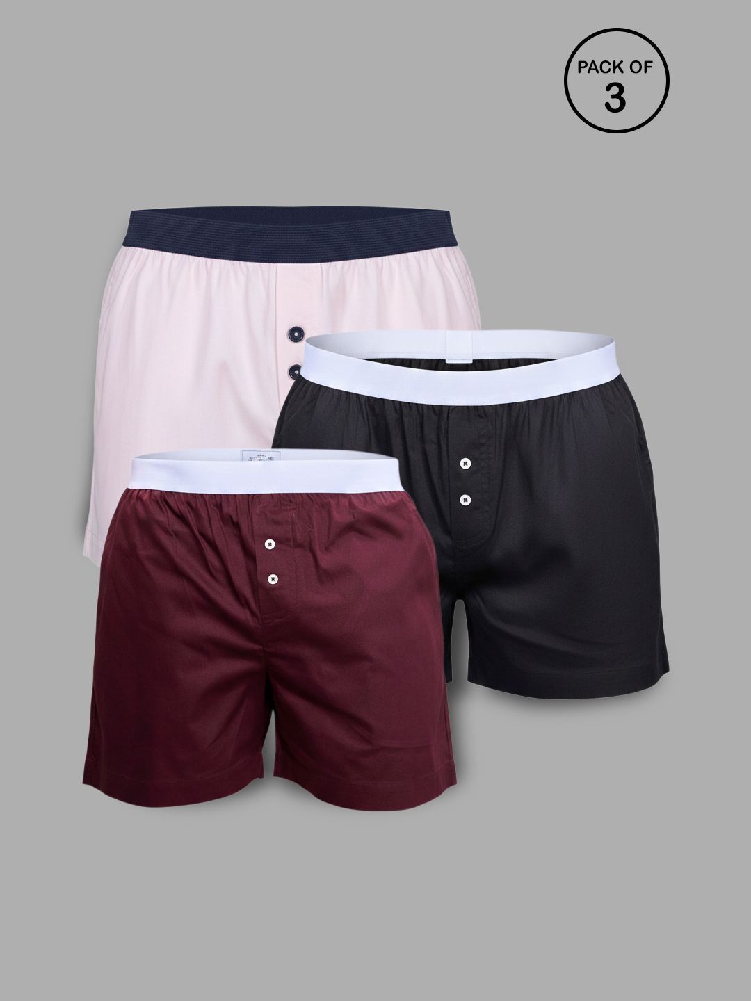 maxzoneecommerce Pack of 3 Solid Men Boxer-picture-17