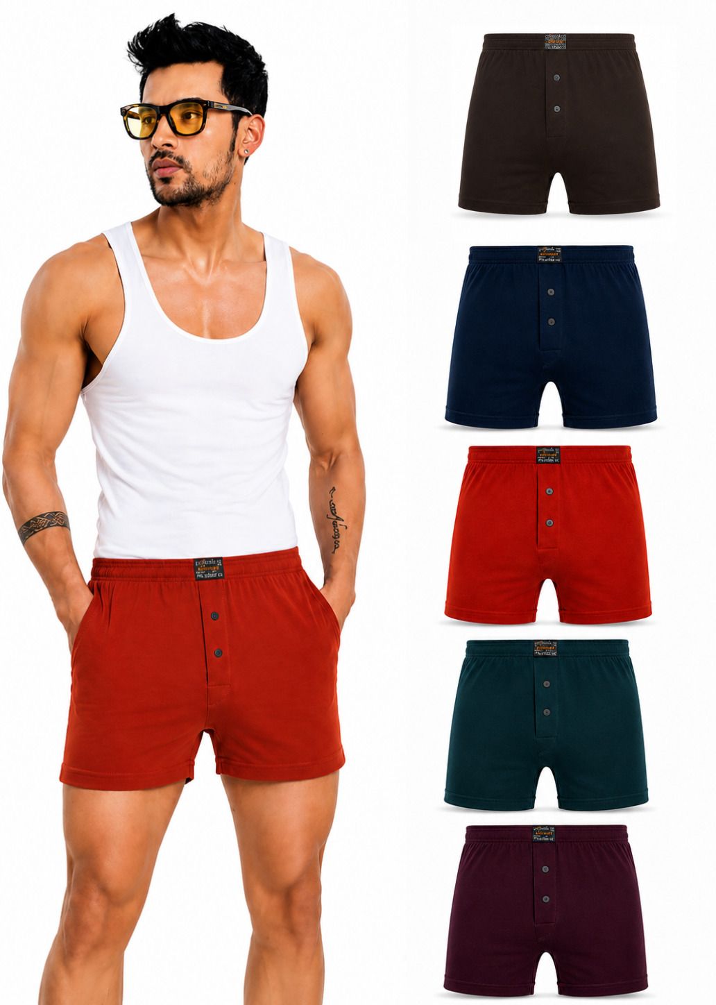 essa Pack of 5 Solid Men Boxer-picture-19