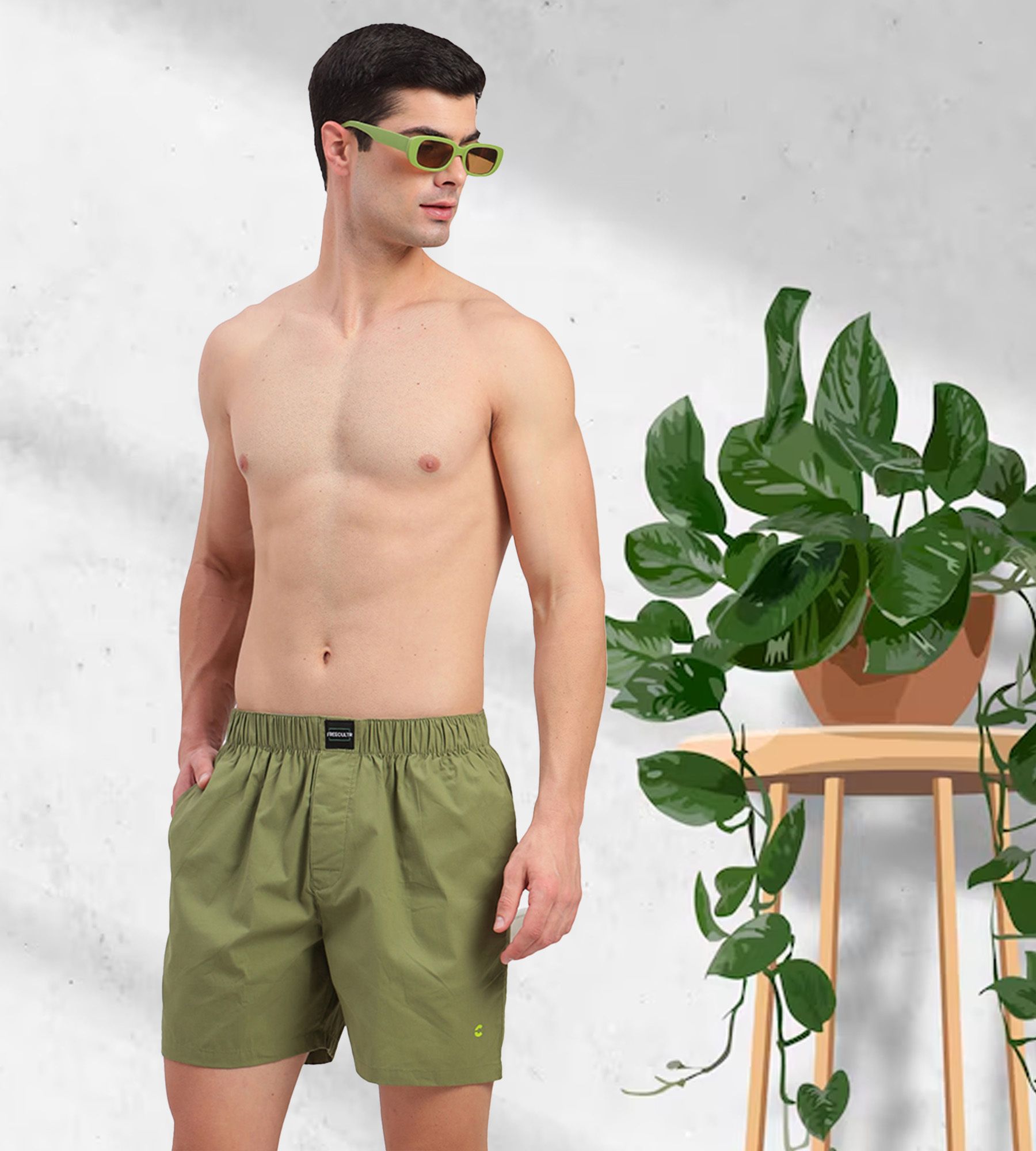 freecultr Men's Silky Soft, Non-Pilling Micromodal All Day Boxer Shorts with Dual Deep Side Pocket Solid Men Boxer-picture-11