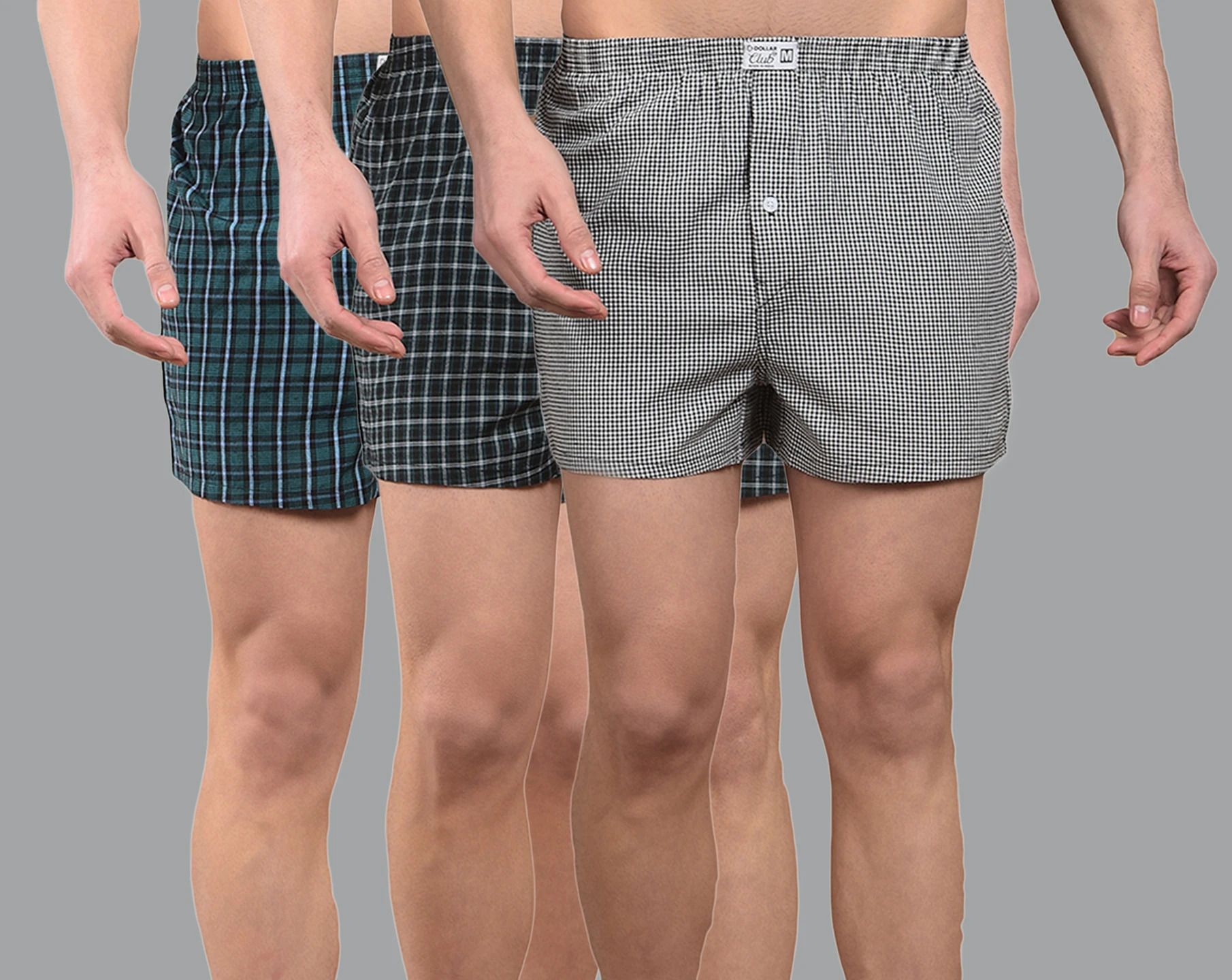 dollar Pack of 3 Checkered Men Boxer-picture-17