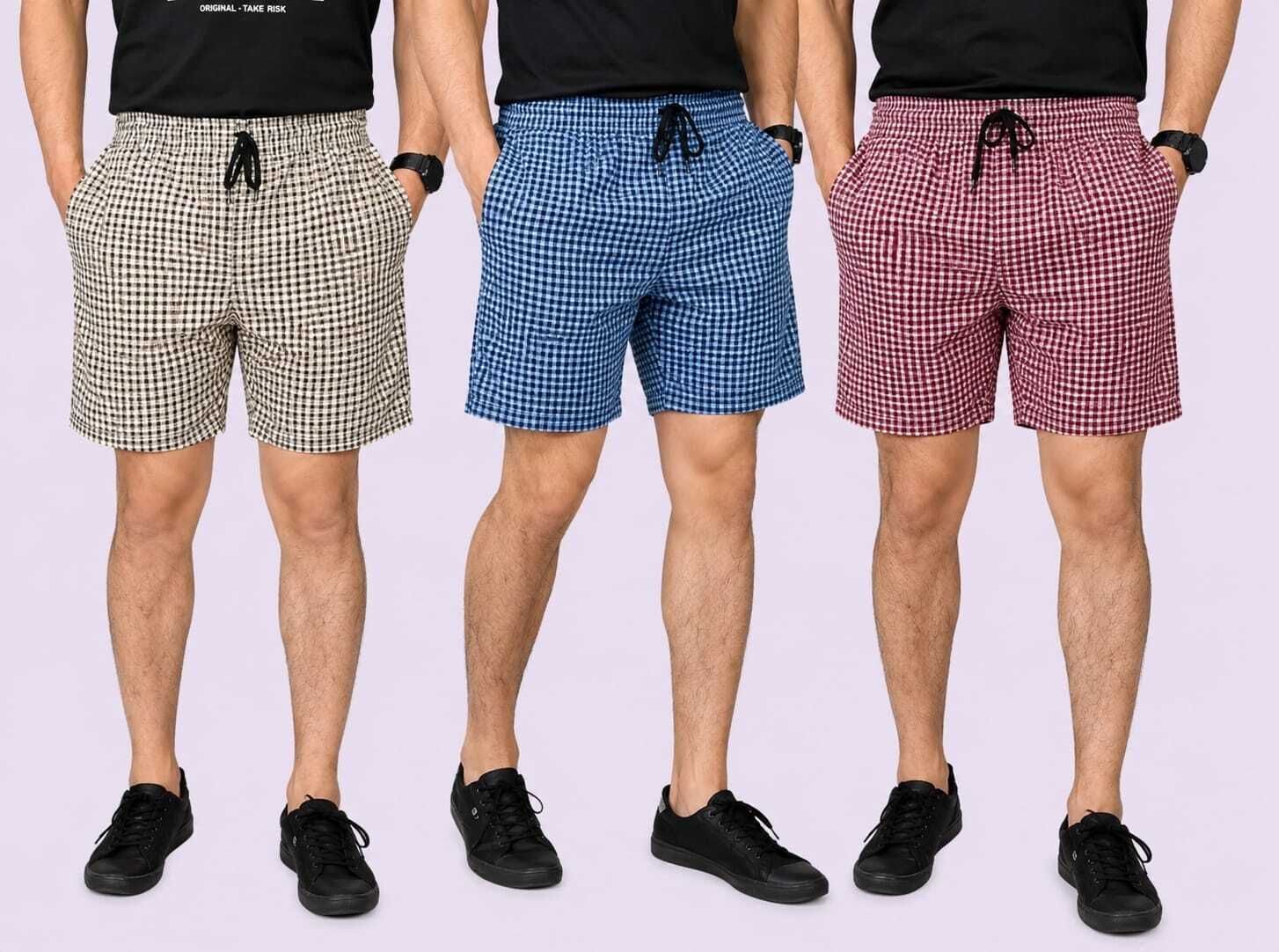 arhamfashion Pack of 3 Checkered Men Boxer-picture-33