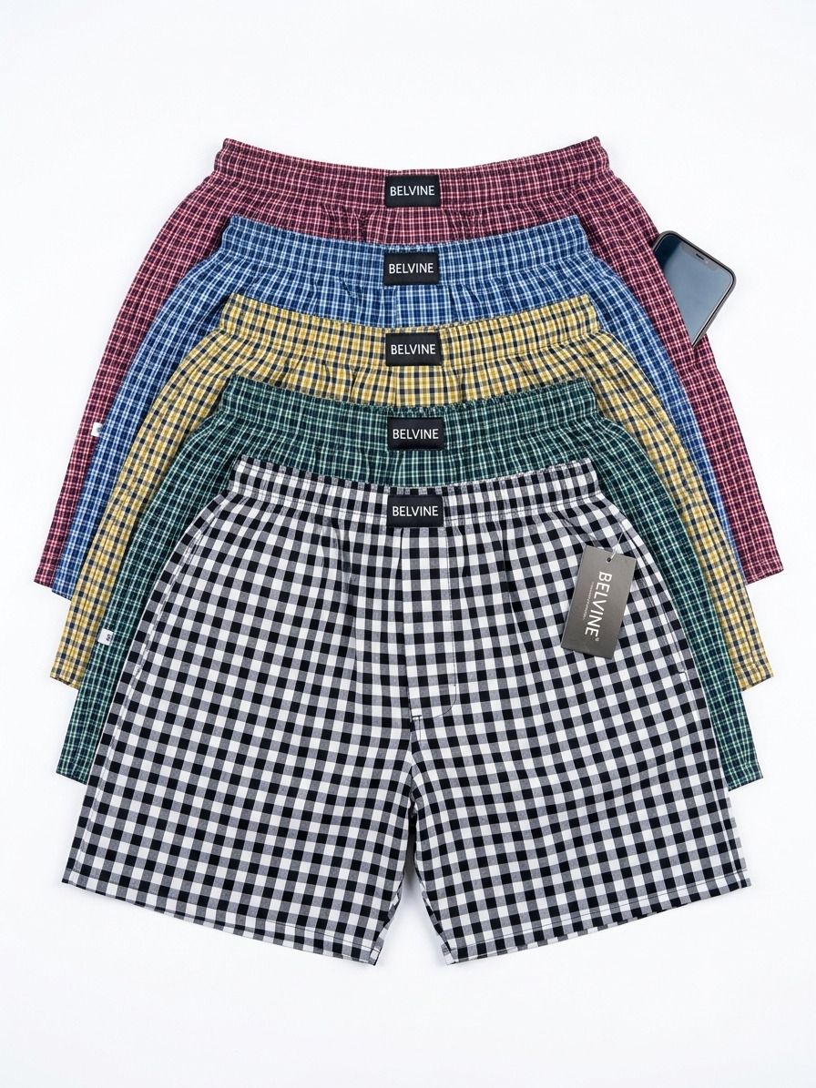 belvine Pack of 5 Checkered Men Boxer-picture-12