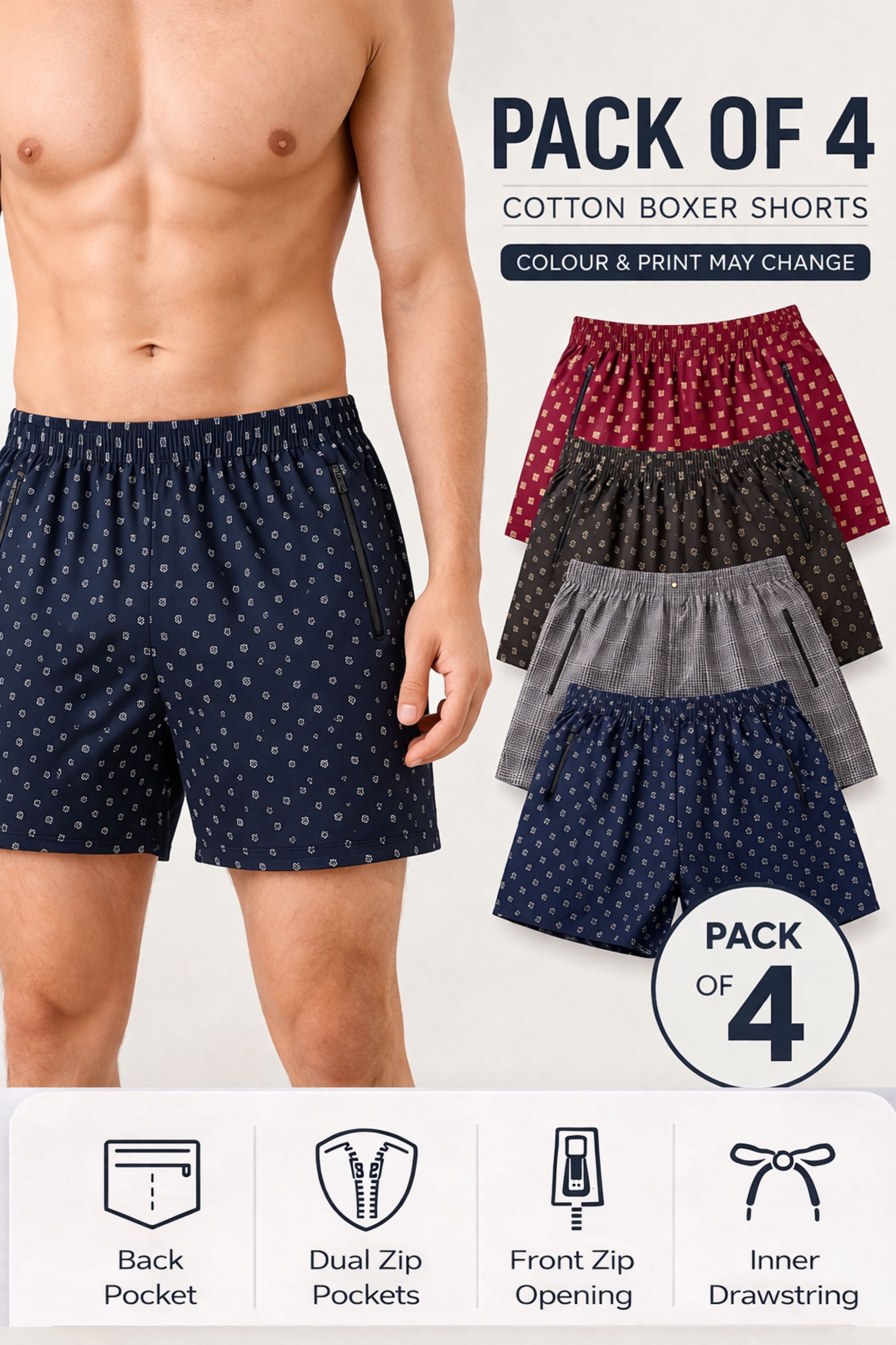 renox Pack of 4 Printed Men Boxer-picture-22