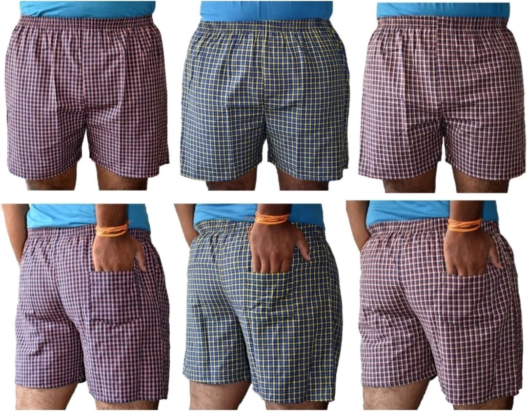 ajh fashion Pack of 3 Checkered Men Boxer-picture-17