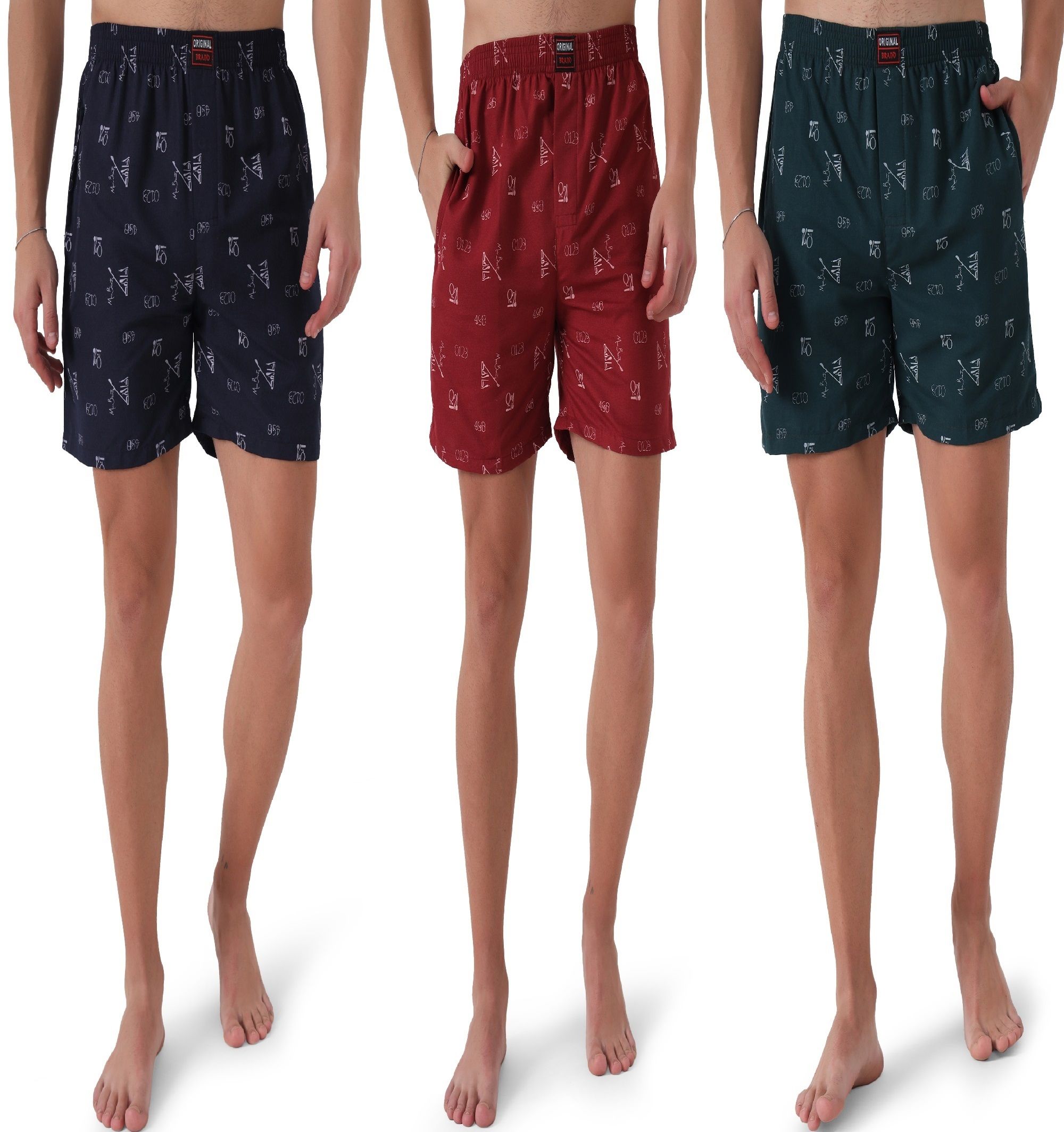 Pack of 3 Printed Men Boxer