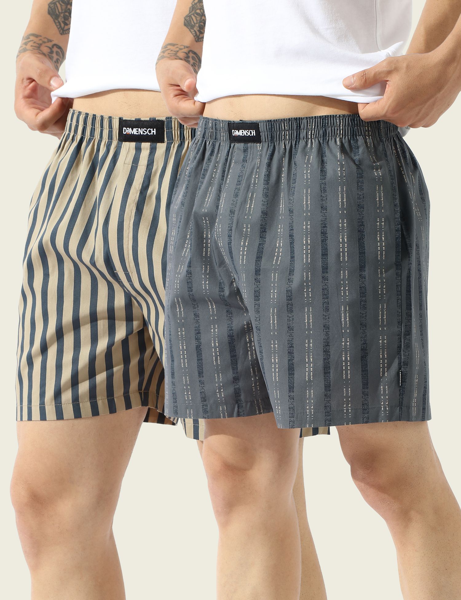 Pack of 2 Printed, Striped Men Boxer-image-38
