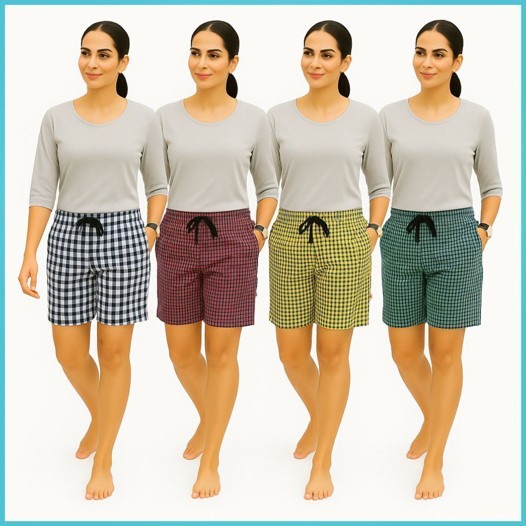 ajh fashion Pack of 4 Checkered Women Boxer-picture-29