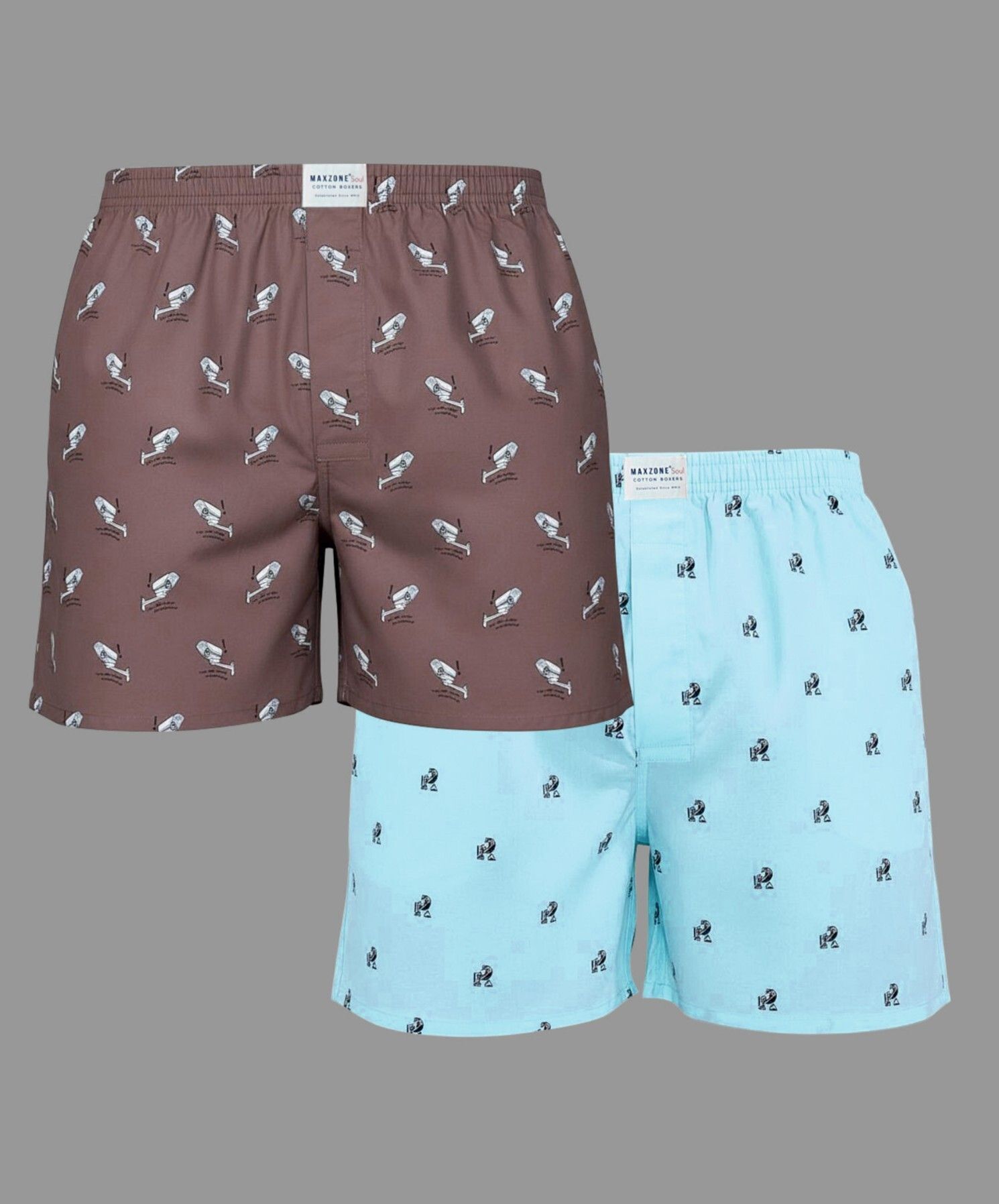 maxzoneecommerce Pack of 2 Printed Men Boxer-picture-36