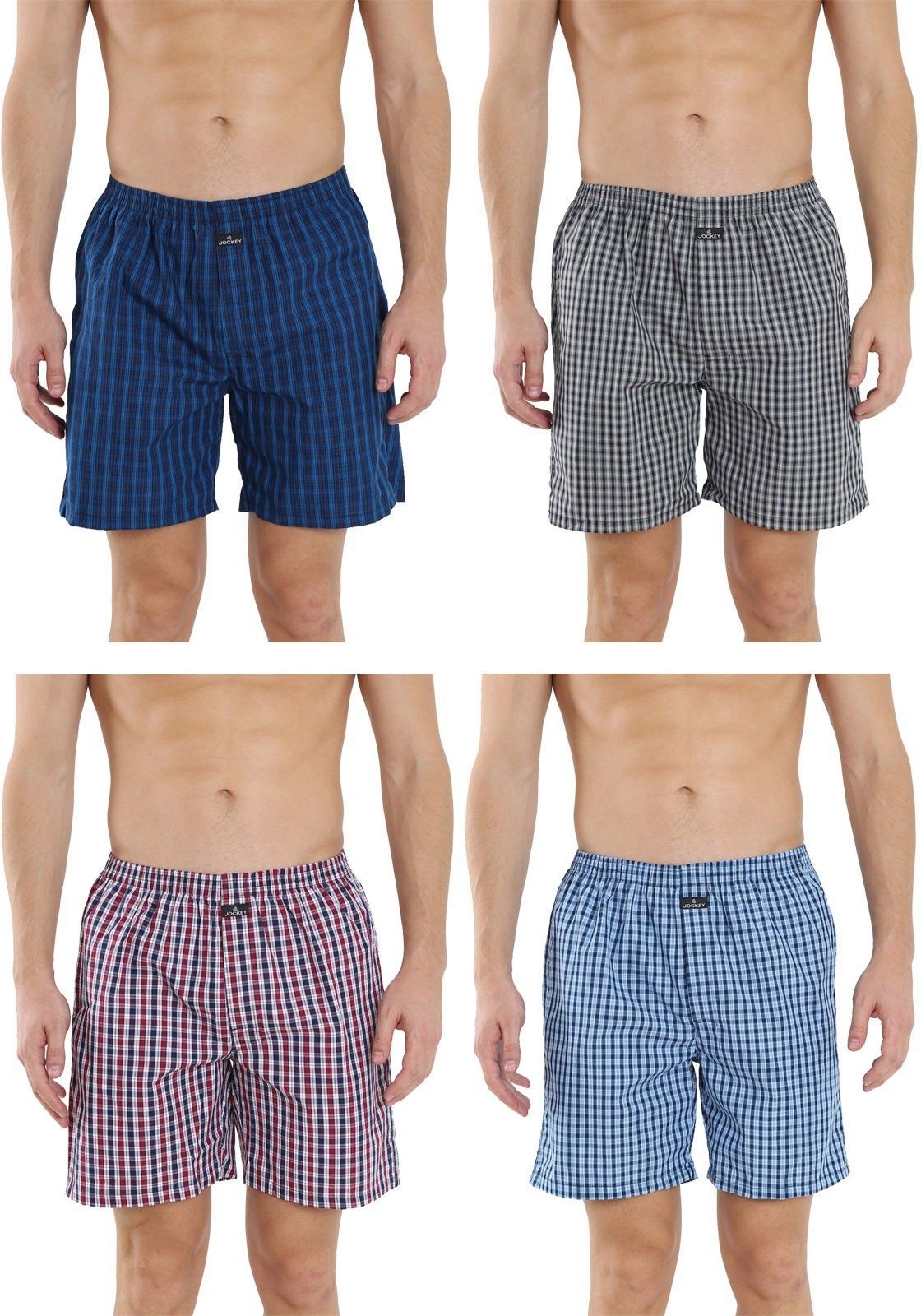 jockey Pack of 4 Checkered Men Boxer-picture-19