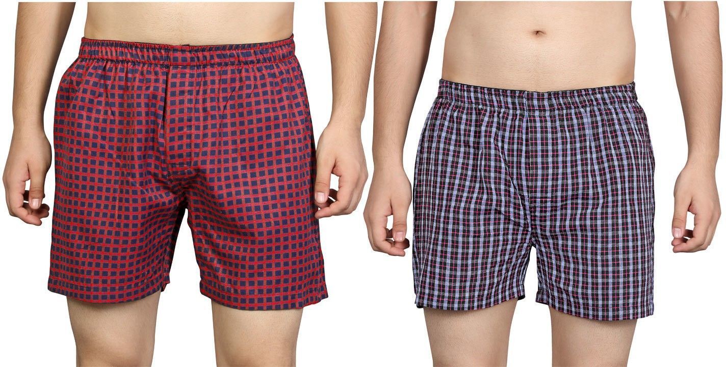 divasha ent trend Pack of 2 Checkered Men Boxer-picture-2