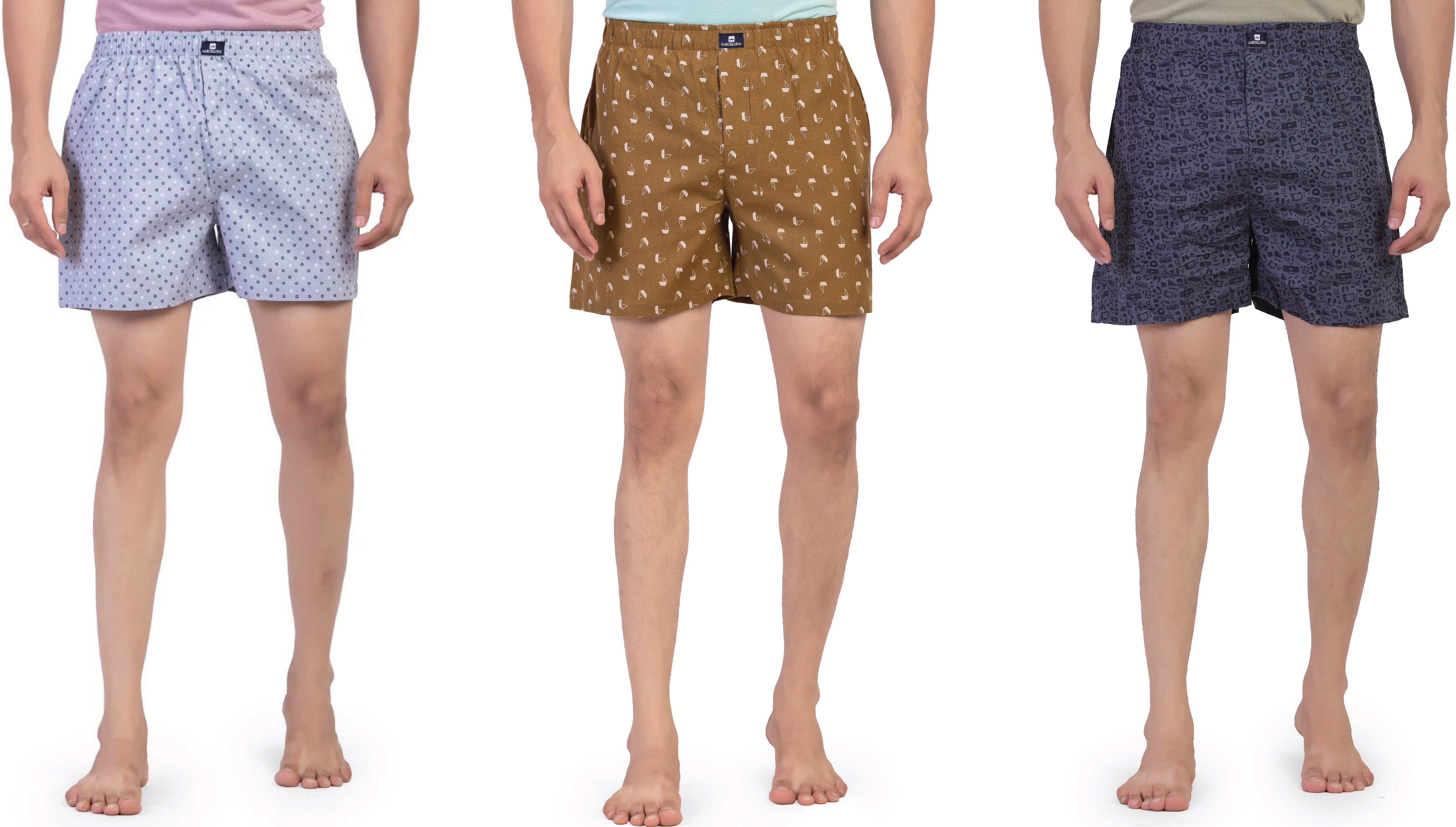 barcelona Pack of 3 Printed Men Boxer-picture-12