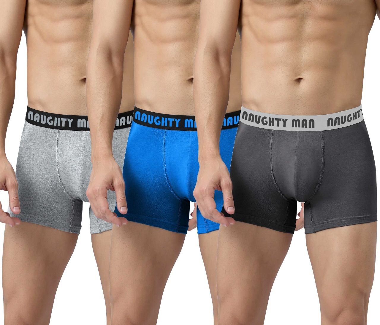 naughty men Pack of 3 Self Design Men Boxer-picture-24