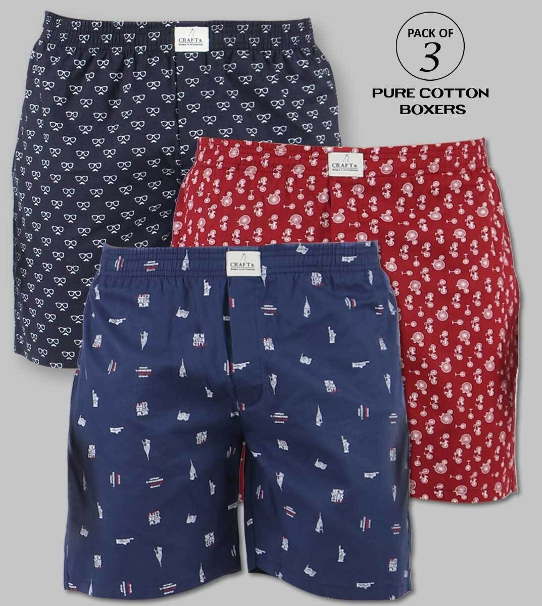 supersquad Pack of 3 Printed, Striped Men Boxer-picture-22