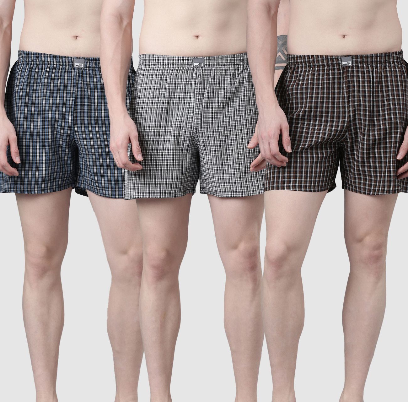 broon Pack of 3 Checkered Men Boxer-picture-13