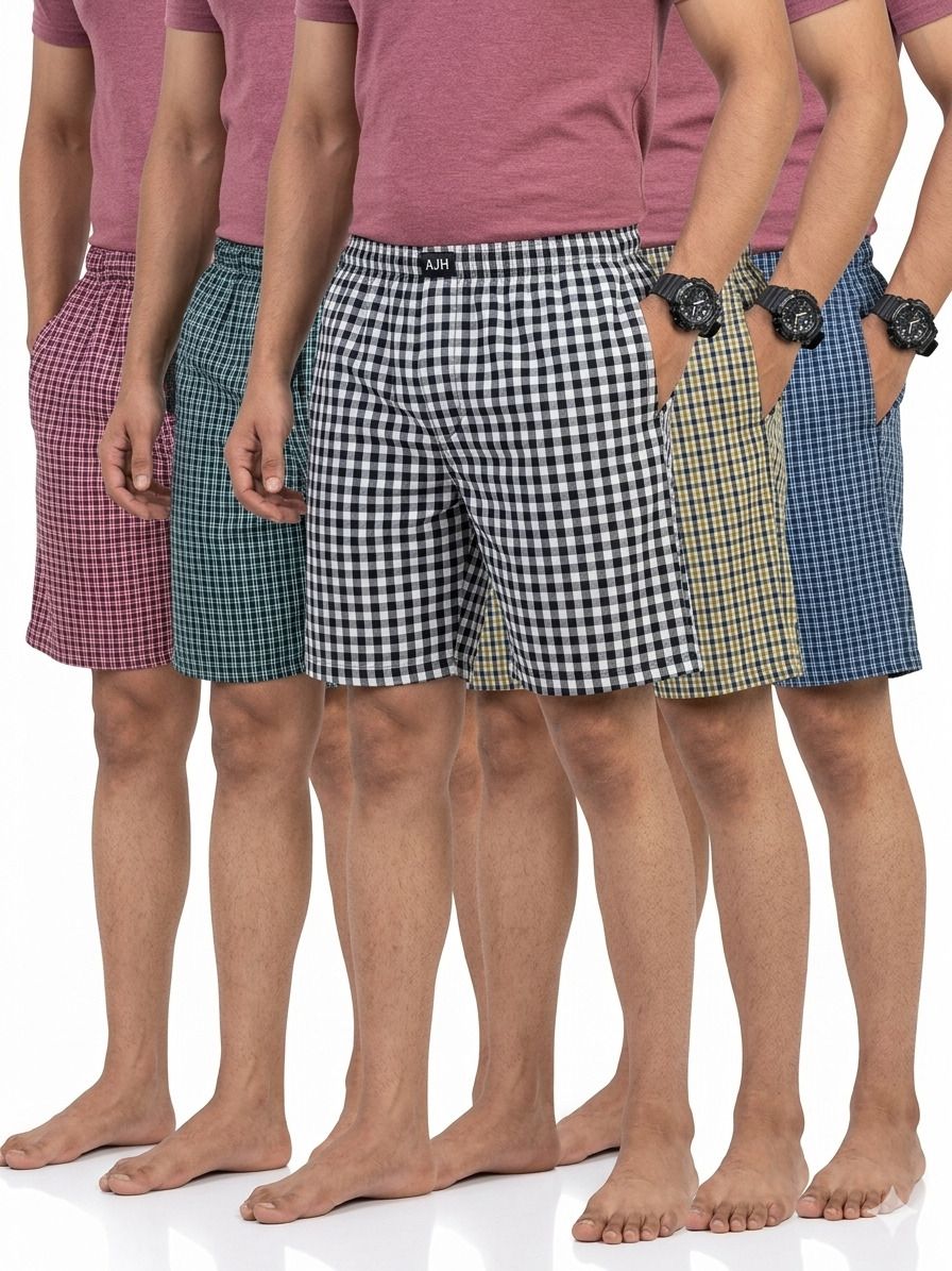 ajh fashion Pack of 5 Checkered Men Boxer-picture-23