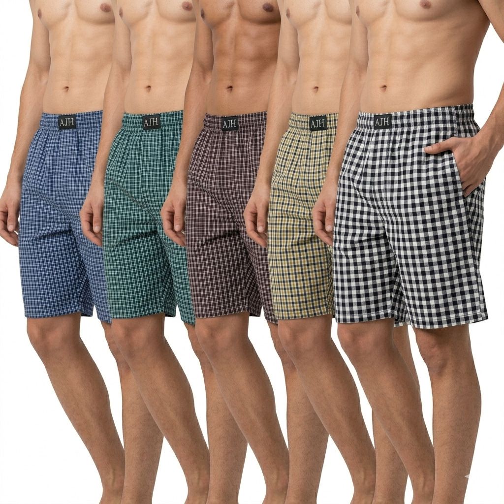 ajh fashion Pack of 5 Checkered Men Boxer-picture-17