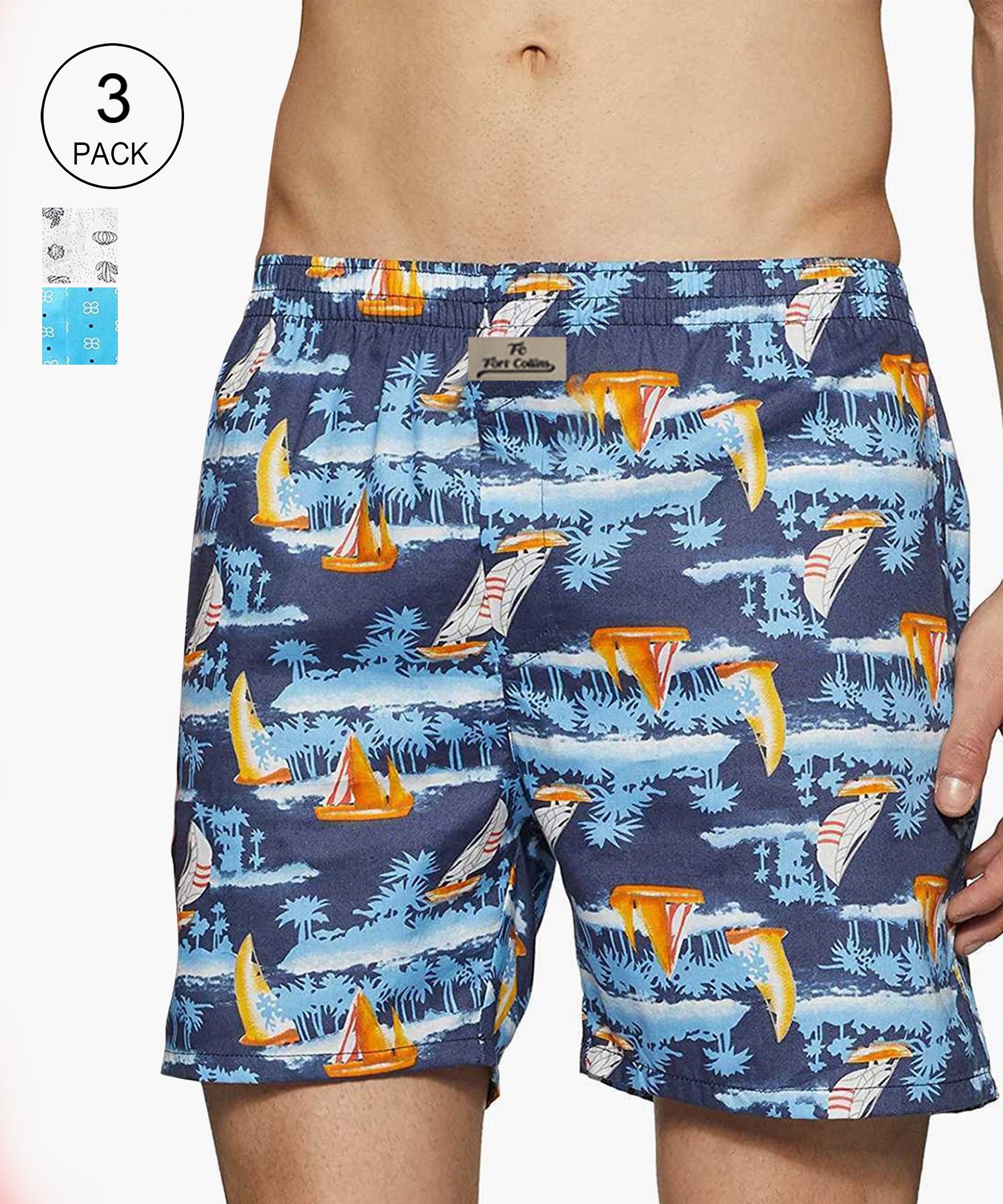 Pack of 3 Printed Men Boxer