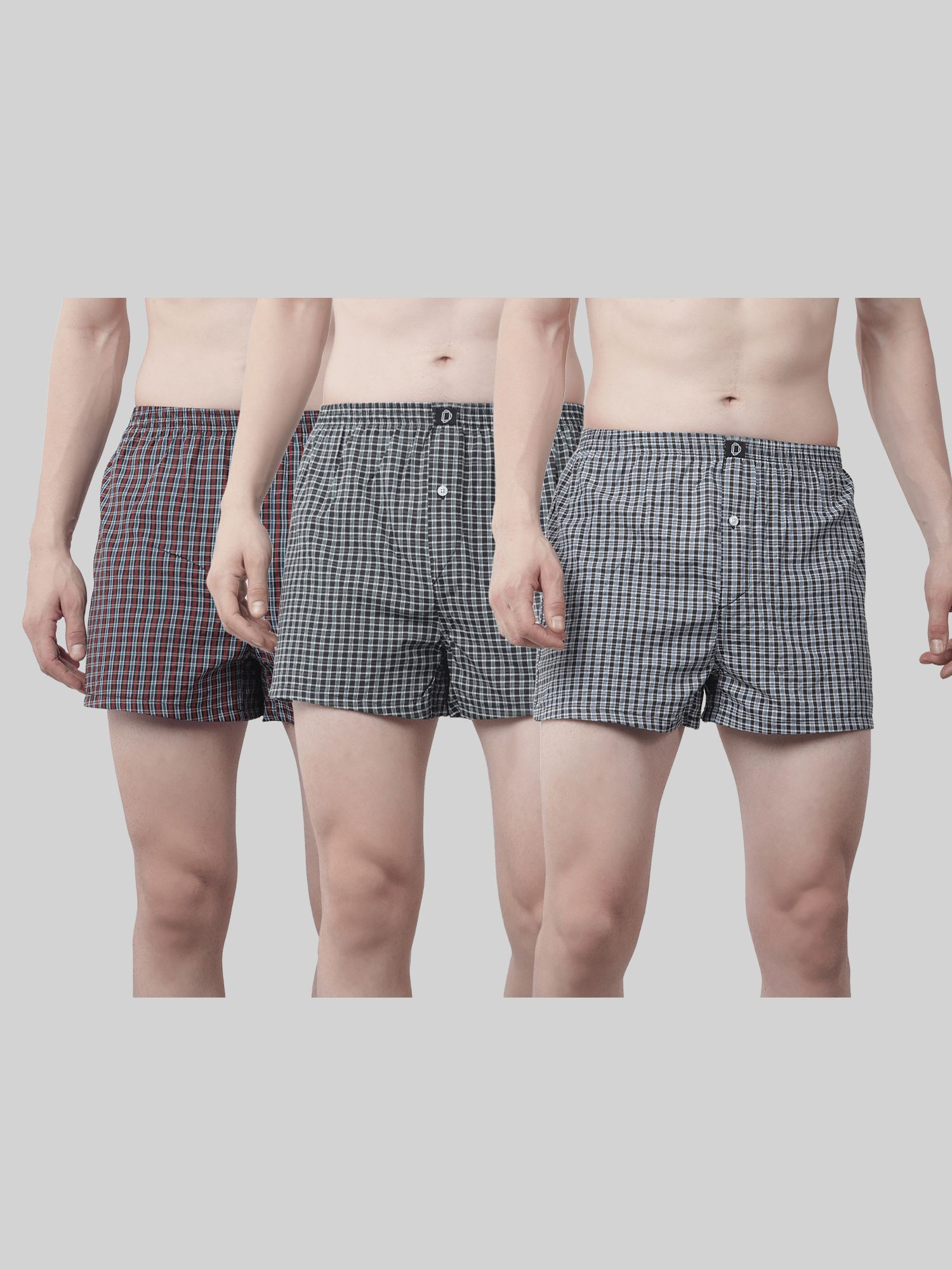 Pack of 3 Checkered Men Boxer-image-7