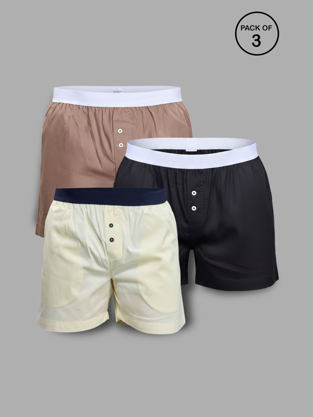 maxzoneecommerce Pack of 3 Solid Men Boxer-picture-12
