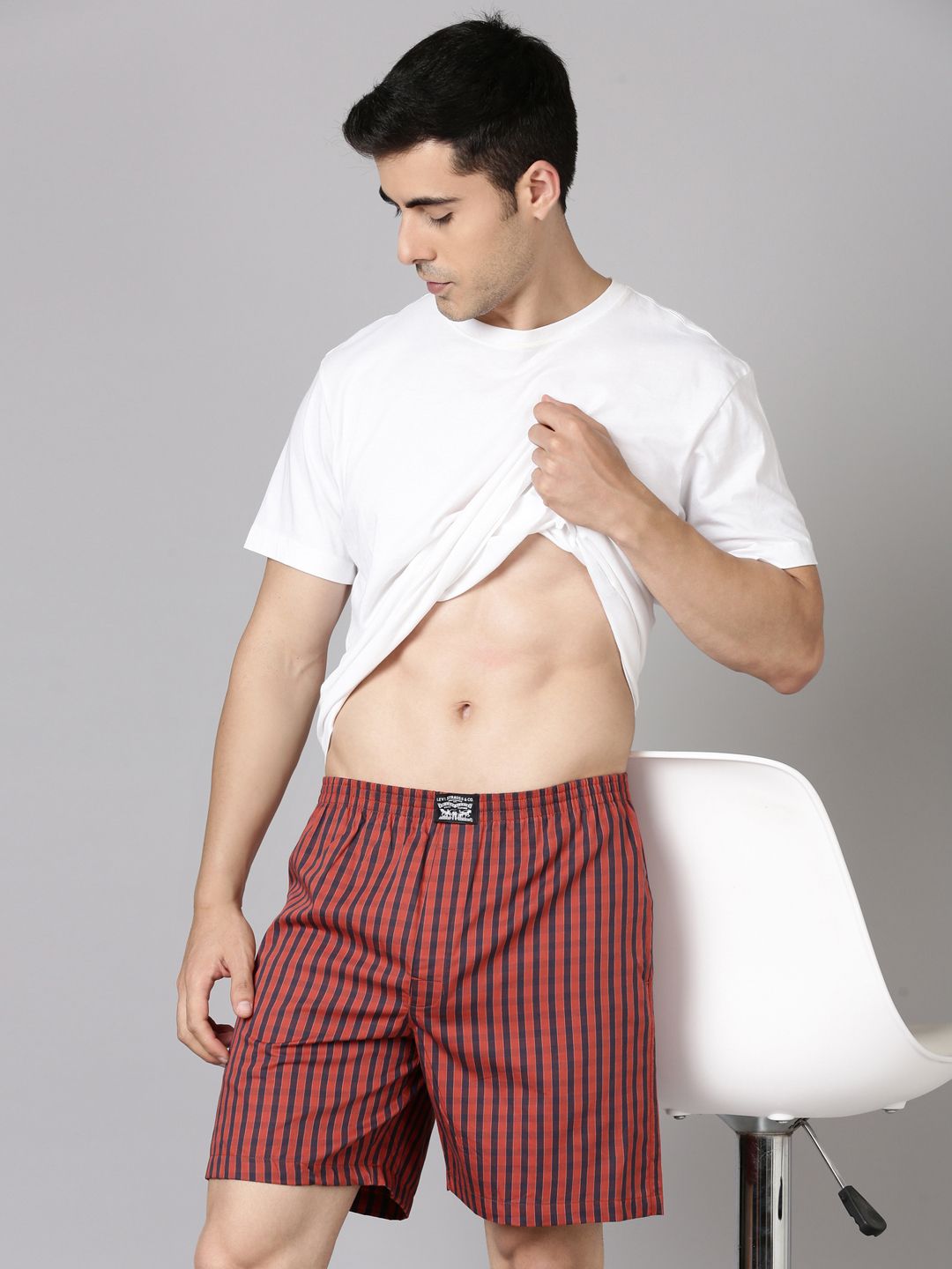 levi's 024 Premium Soft Cotton Woven Checkered Side Pockets Checkered Men Boxer-picture-15