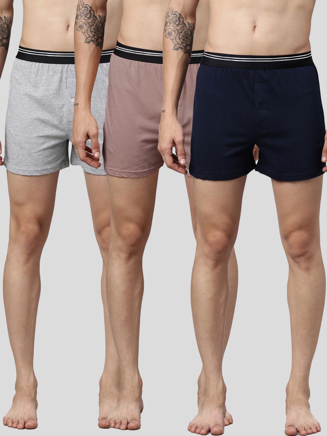Pack of 3 Solid Men Boxer