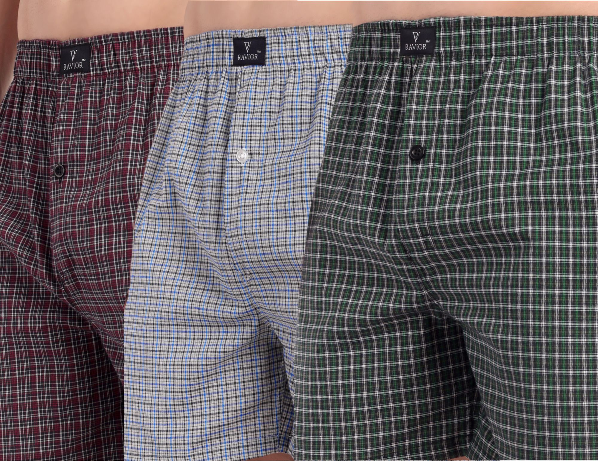 ravior Pack of 3 Checkered Men Boxer-picture-22