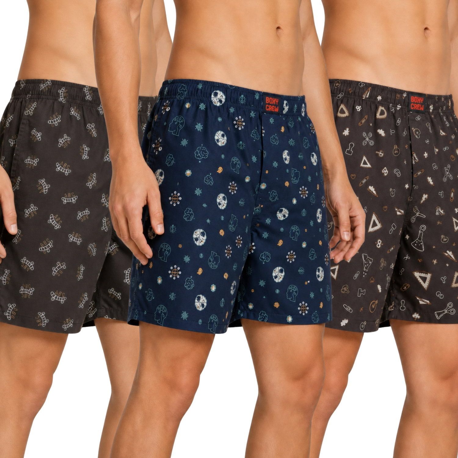 boxy crew Pack of 3 Printed Men Boxer-picture-41