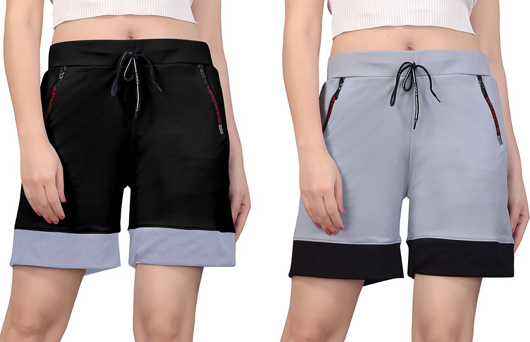 Pack of 2 Colorblock Women Boxer-image-16