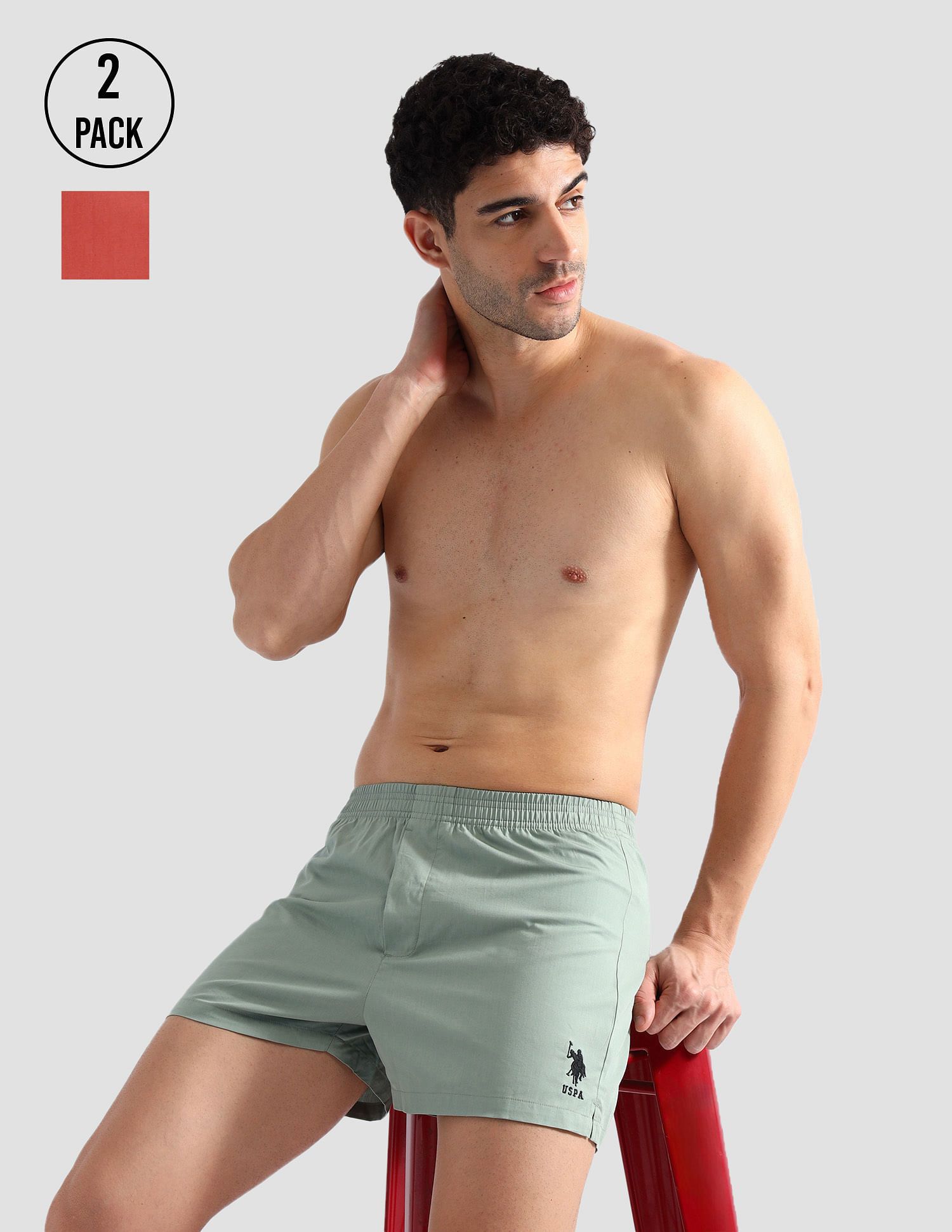 u.s. polo assn. Pack of 2 Solid Men Boxer-picture-28