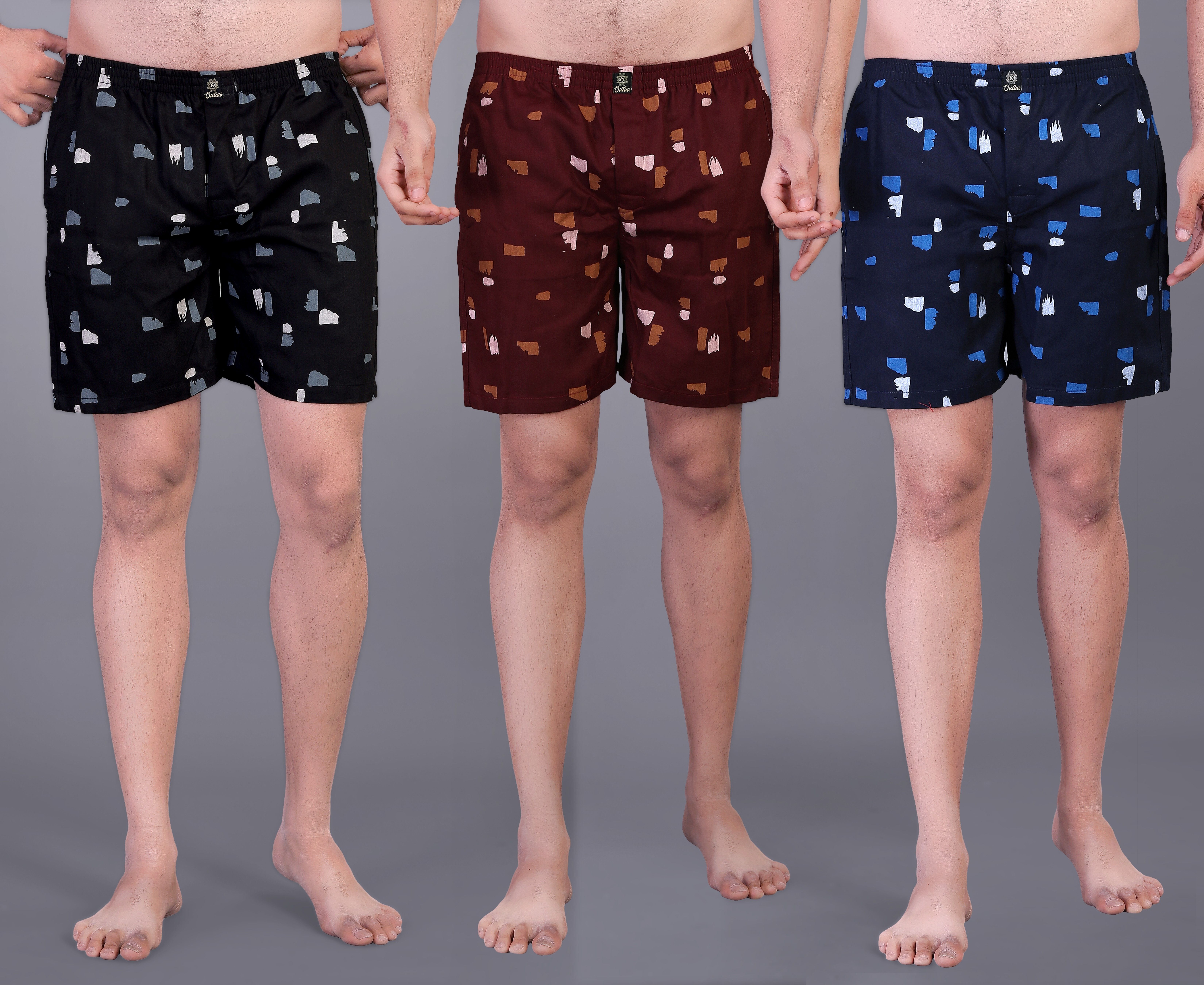 octa apparel Pack of 3 Checkered Men Boxer-picture-19