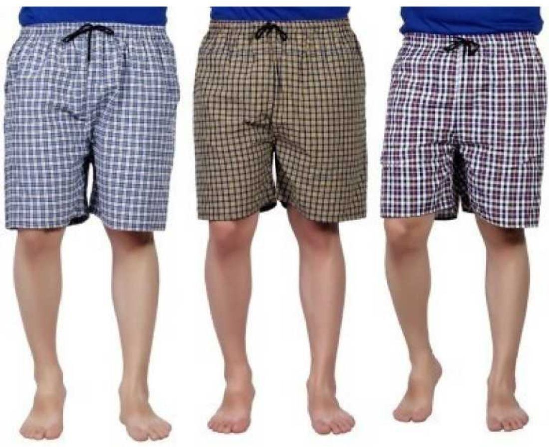 divasha ent trend Pack of 3 Checkered Men Boxer-picture-25