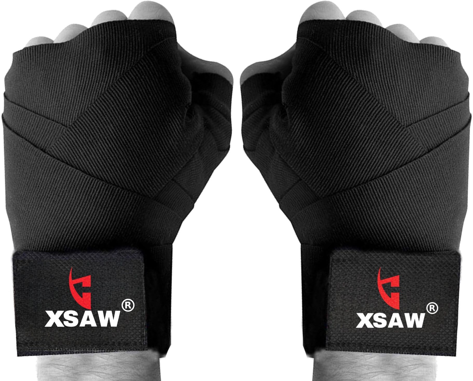 houseofcommon COTTON Professional weight Lifting / Stretchable cotton (1 Pair) Black Boxing Hand Wrap-picture-10