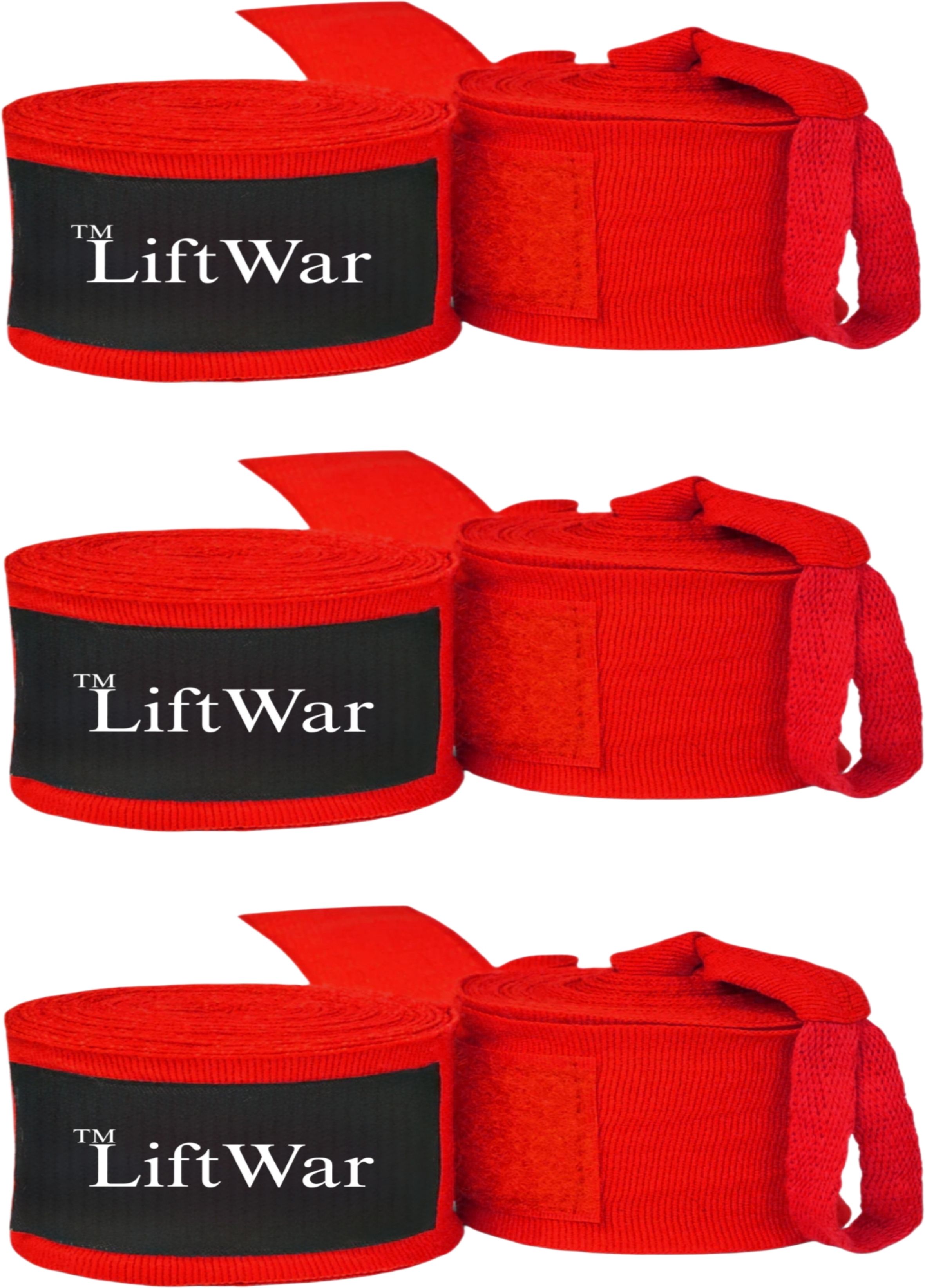 Boxing hand wraps combo 3 pair red Boxing Hand Wrap-image-29