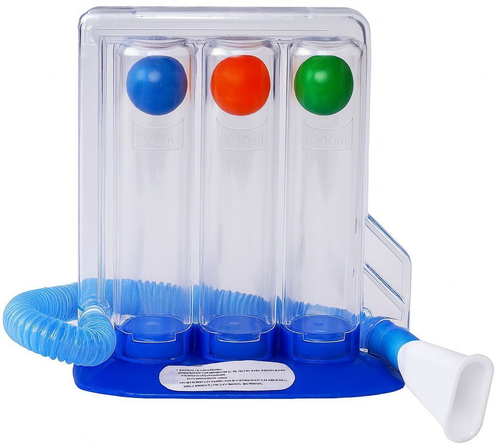Entero Lung Exerciser Respiratory Respirometer 3 Ball Spirometer Respiratory Bp Monitor Adapter