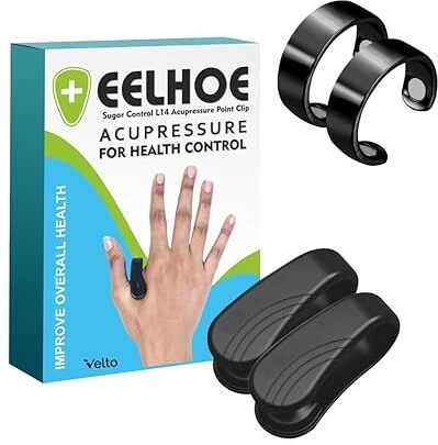 Shreeyogi 4pc Acupressure Therapy Dual Rings & Clips for Stress Relief Massager Bp Monitor Adapter