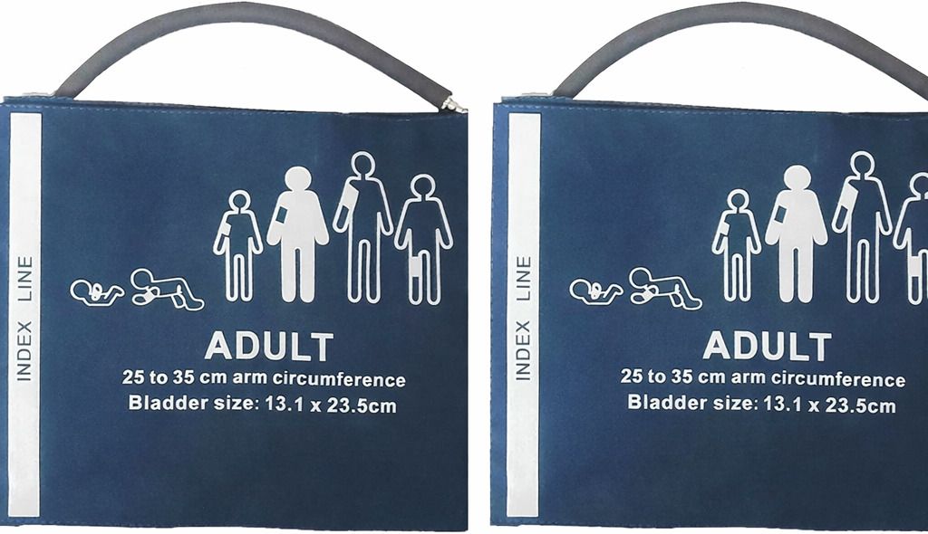 TREND UNITY Reusable NIBP Adult Arm Cuff With Single Tube Size 25-35 cm (Pack of 2) Bp Monitor Cuff-image-42