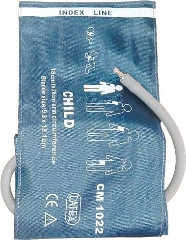 BUDHAN PRODUCTS INC Quality CHILD Size Reusable NIBP CUFF Single Hose for Health Monitor 18 - 26cm Bp Monitor Cuff-image-29