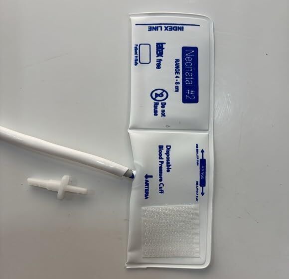 vsuremed Disposable Veterinary/Neonatal Cuff Single Tube with double connector size(4-8) Bp Monitor Cuff-image-14