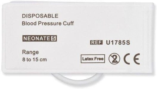 Compatible Disposable NIBP Cuff- Neonate 5 Bp Monitor Cuff image 1