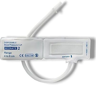 Alexera Disposable Nibp Cuff Neonatal Single Tube Size 2 White (4 TO 8 CM) Bp Monitor Cuff-image-7