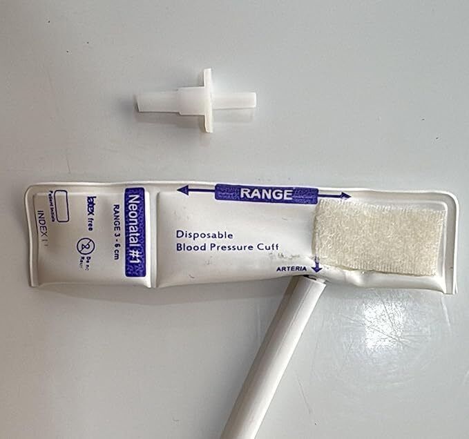 vsuremed Disposable BP Cuff Neonatal Single Tube with double connector size(3-6) Bp Monitor Cuff-image-1