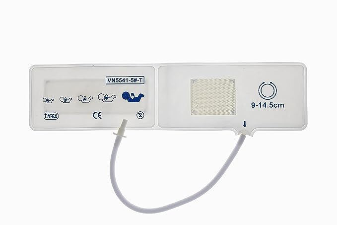 Alexera Disposable Nibp Cuff Neonatal Single Tube Size 4 White (08 TO 15CM) Bp Monitor Cuff image 1