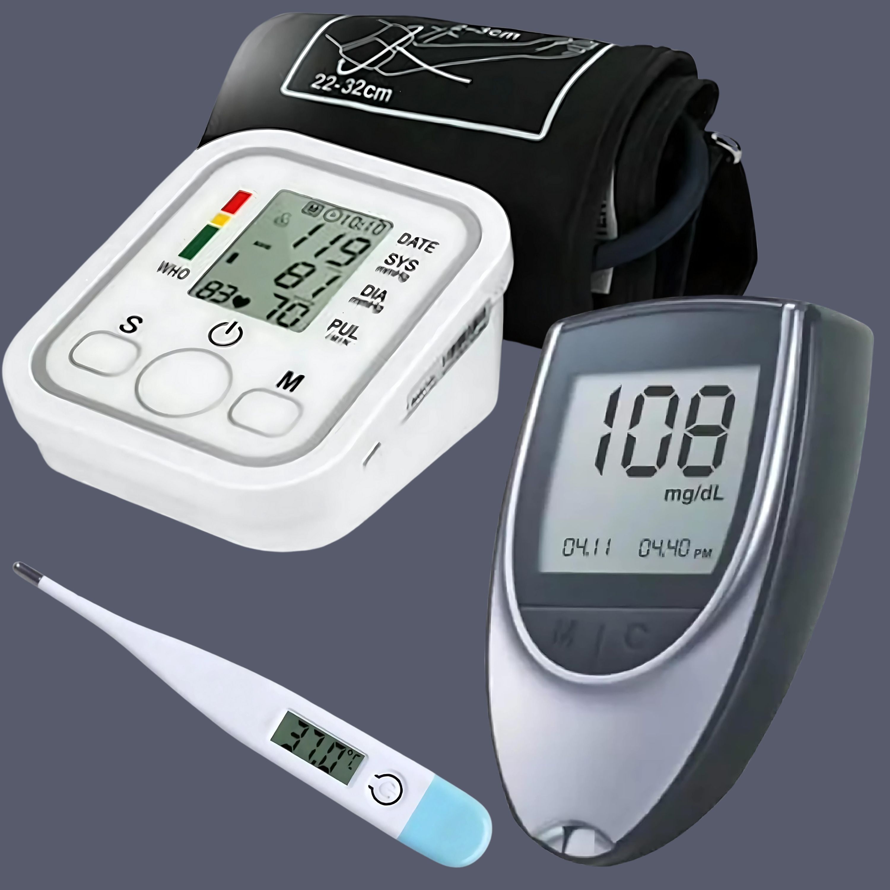 Balson (Combo Pack of 3) AK-555 BP Monitoring Machine with Voice Broadcast, BLSN-32 Digital Oximeter and BLSN-45 Digital Thermometer I Bp Monitor-image-35