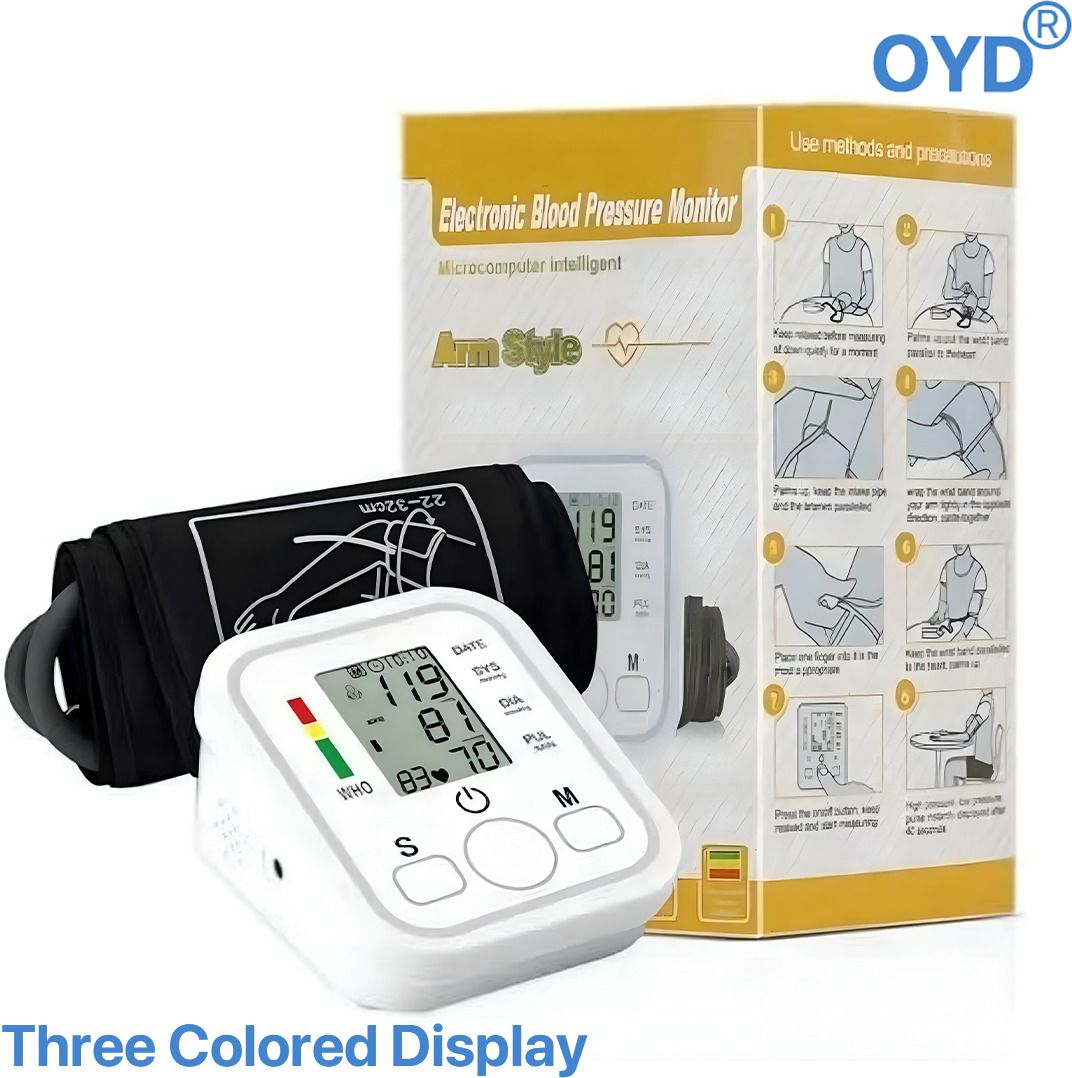 OYD Electronic Blood Pressure Monitor with Big LED Readout Colour Display With Voice Function Bp Monitor-image-41
